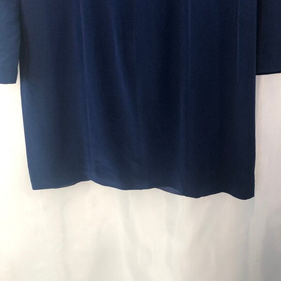 Hugo Buscati Collection Royal Blue Silk Dress Size 8 - Picture 7 of 12